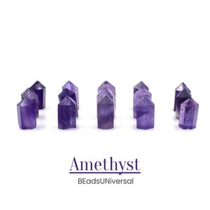 Natural Amethyst Pencil Beads: Faceted Briolette Gemstones for Jewelry Making (February Birthstone)