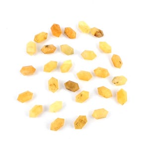 Natural Aqua Heliodor Points Yellow Aqua Heliodor Double Terminated Pointer Carved Faceted Loose Gemstone For Jewelry 6x12MM 5 Pieces Supply