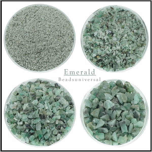 Natural Emerald Crushed Raw Gemstone May Birthstone Raw Rough Crystal Powder Healing Crushed Powder For Sale Making Handcraft 50 Gram Pack