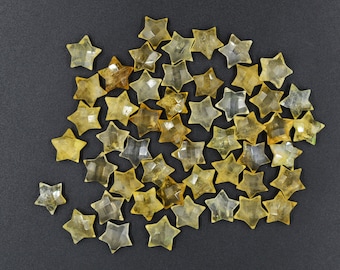 10mm Citrine Gemstone Briolette Beads Star Shape Crystal Carved Stone Natural Citrine Star Charms Beads Wholesale Citrine Star Carved Supply