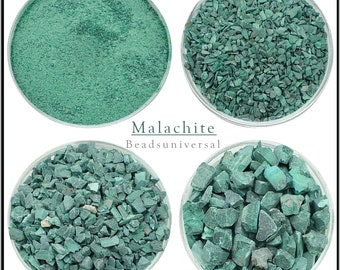 Natural Malachite Crushed Raw Stone Healing Crystal Rough Gemstone Powder Making Handcraft Woodworking Crushed Powder For Sale 50 Gram Pack