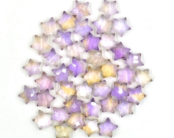 Natural Ametrine Star Carving Loose Gemstone Calibrated Star Hand-carved Crystal Star Beads Ametrine  For Pendant Charms