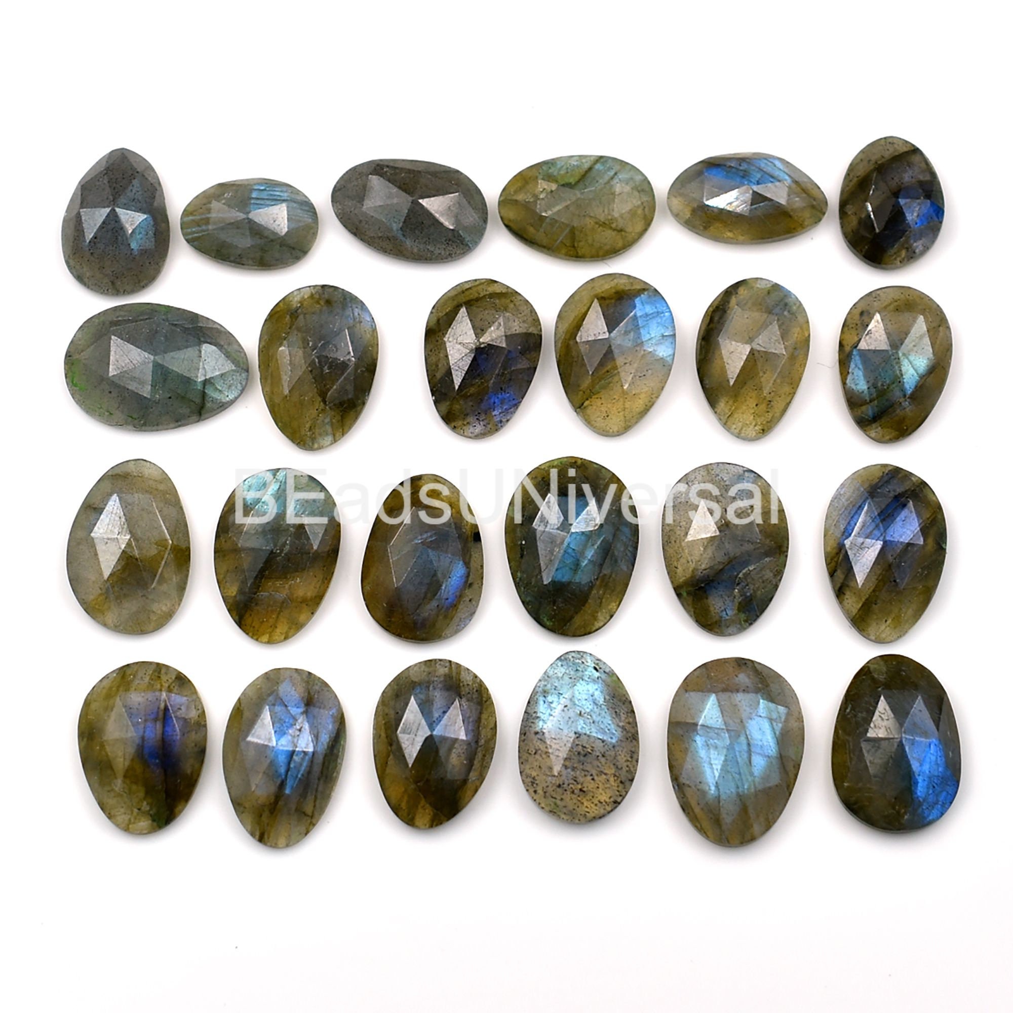Natural Labradorite Rose Cuts Loose Gemstone 8x10 to 11x15 Mm Etsy Canada