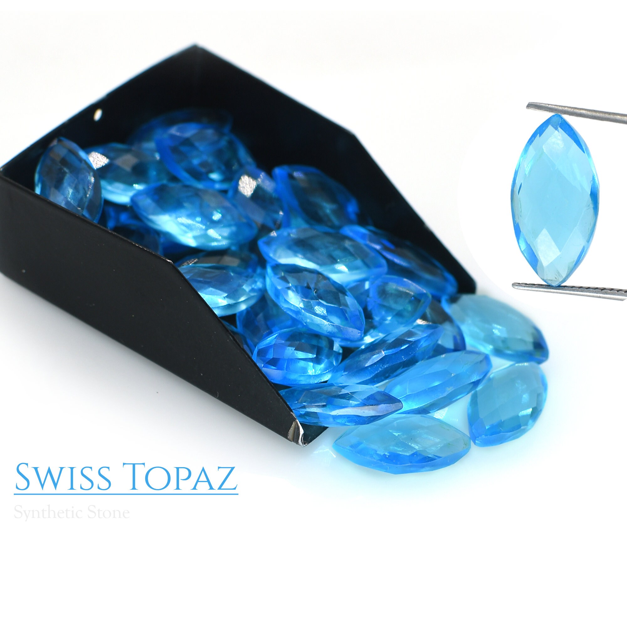 Synthetic blue topaz discount