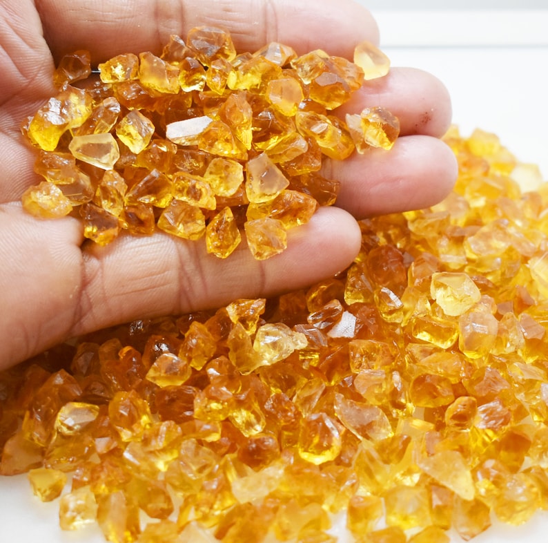 Yellow Citrine Rough Making Jewelry Wholesale Natural Citrine Rough Gravel Stone Natural Citrine Rough Loose Gemstone 6 to 18 mm Approx