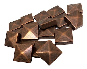 Copper 1x1 Genuine Metal Pyramid Decorative Embossed Wall Tile, Wall Décor, Art Craft - 5 pieces