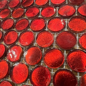 Red Cayenne Glass Mosaic Tile: 3/4&quot; Penny Round, Arts & Crafts