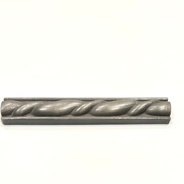 Roman Rope Metallic Silver Nickel Resin, Home Décor, Wall Art Listello Border Tile Accent