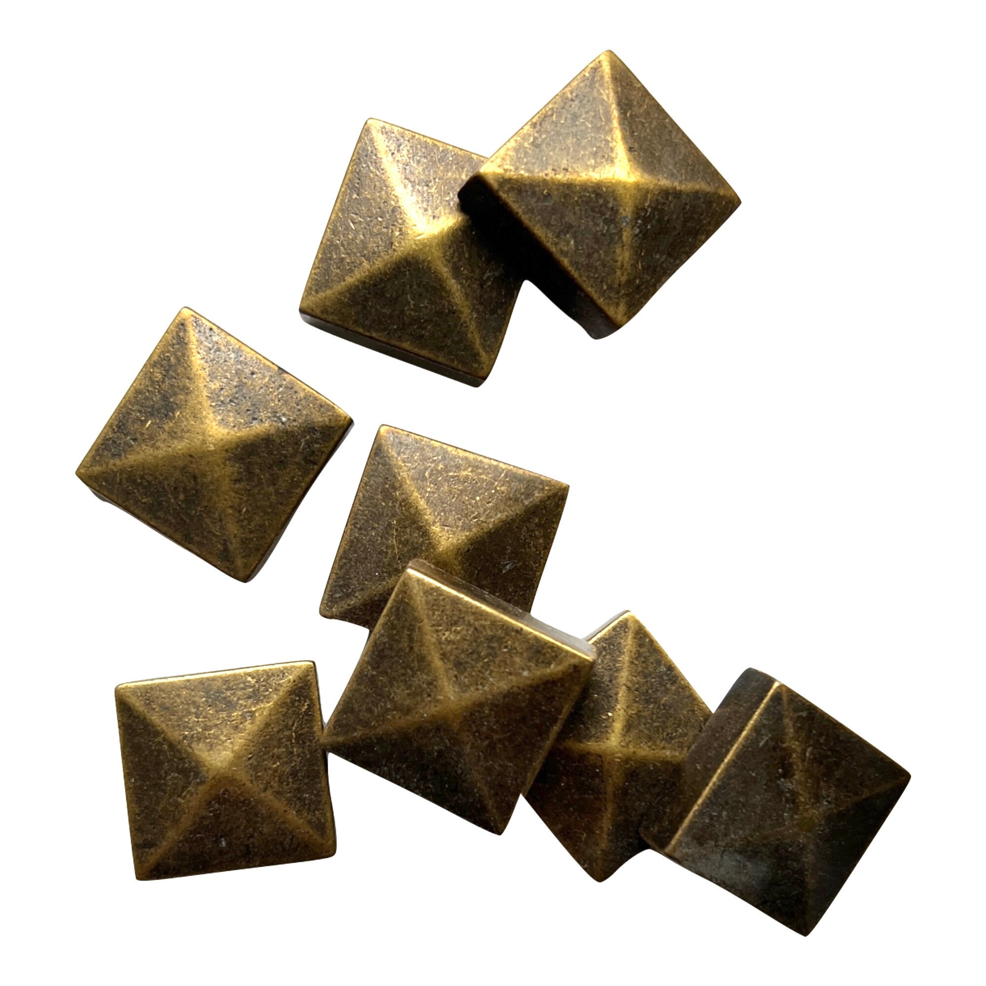 Bronze 1x1 Genuine Metal Pyramid, Decorative Handmade Wall Décor Tile ...