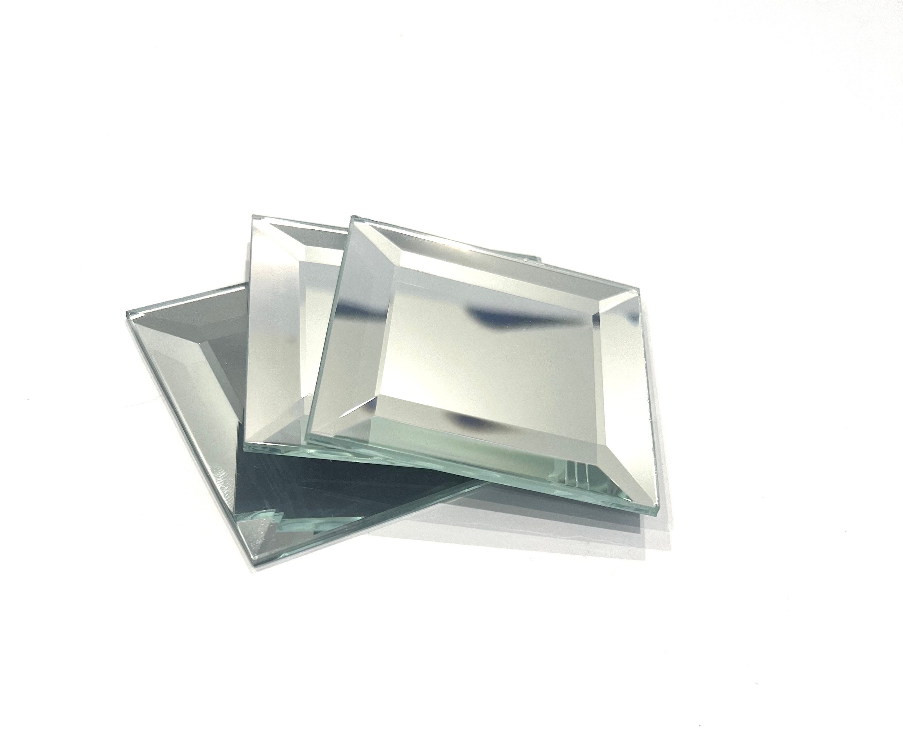 3 inch Glass Craft Small Square Mirrors Bulk 100 Pieces Mosaic Mirror