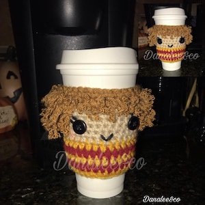 Crochet PATTERN- Hermione coffee cozy