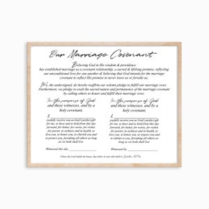 Marriage Covenant - instant dowload