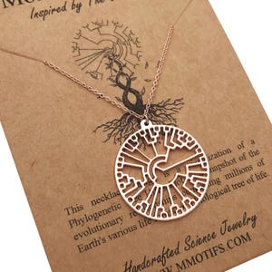 Biological Tree of Life Pendant Neclace | Phylogenetic Tree Hillis Plot Science Jewelry