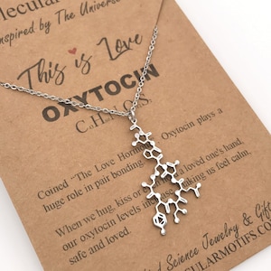 Oxytocin Molecule Pendant-Unisex Jewelry-Anniversary Gift-Doula Gift-Love Gift-Graduation Gift-OBGYN Gift-Science Jewelry-Christmas Gift