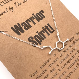 Norepinephrine Survivor Molecule Necklace-Noradrenaline -Cancer Survivor Gift-Christmas Gift-Fighter Spirit-Get Well Gift-Warrior Spirit