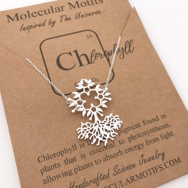 Tree of Life Chlorophyll Molecule Necklace-Botanist Gift-Science Jewelry Gift-Gardener Gift-Environmental Biological Sciences-Christmas Gift