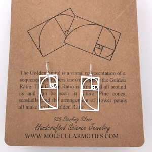 Sterling Silver Fibonacci Earrings: Handmade Sacred Geometry Jewelry