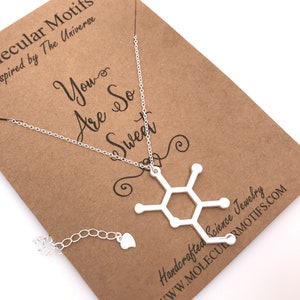 Sugar Molecule Necklace-Glucose Molecule Pendant-Science Gift-Boss Gift-Graduation Gift-Science Gift-Candy Lover-Best Friends-Christmas Gift