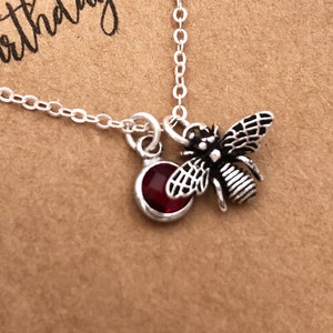 Collar con colgante de abeja de plata esterlina, regalo único para amantes de la melitología y la ciencia de las abejas.