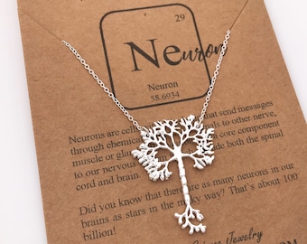 Neuron Necklace-STEM Gift-Tree of Life-Psychology Gift-Science Gift-Science Jewelry-Graduation Gift-Christmas Gift-Women in STEM