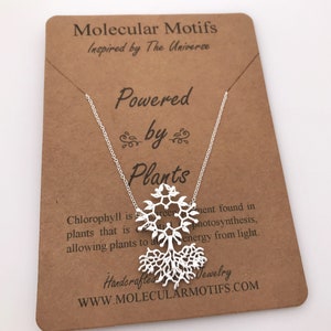 Vegan Necklace-Chlorophyll Molecule-Women in STEM-Tree of Life-Science Gardener Gift-Environmental-Christmas Gift-Unique Design