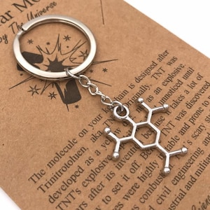 TNT Molecule Keychain-Military-Demolition-Mining-Explosive-Chemistry Science Gift Keychain-Christmas Gift