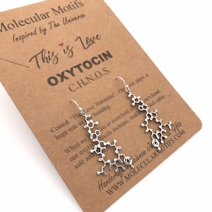 Oxytocin Molecule Earrings-Love Molecule-Bonding Molecule-Science Gift-Anniversary Gift-Love Gift-Graduation Gift-SO Gift-Christmas Gift-