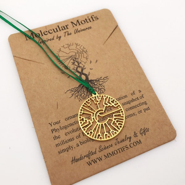 Biological Tree of Life Ornament-Phylogenetic Tree Ornament-Hillis Plot-Evolution-Biology Gift-Christmas Gift-Science Gift-Graduation Gift