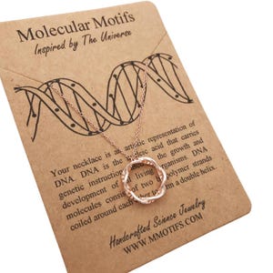 Collana con ciondolo DNA in argento sterling / Gioielli scientifici fatti a mano con simbolo dell'eternità di Mobius