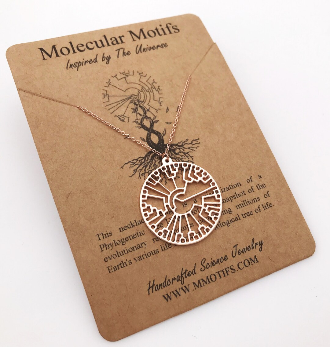 Biological Tree of Lifesilver or 18k Rose Gold