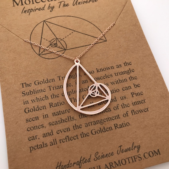 Fibonacci Necklace Rose Gold Color