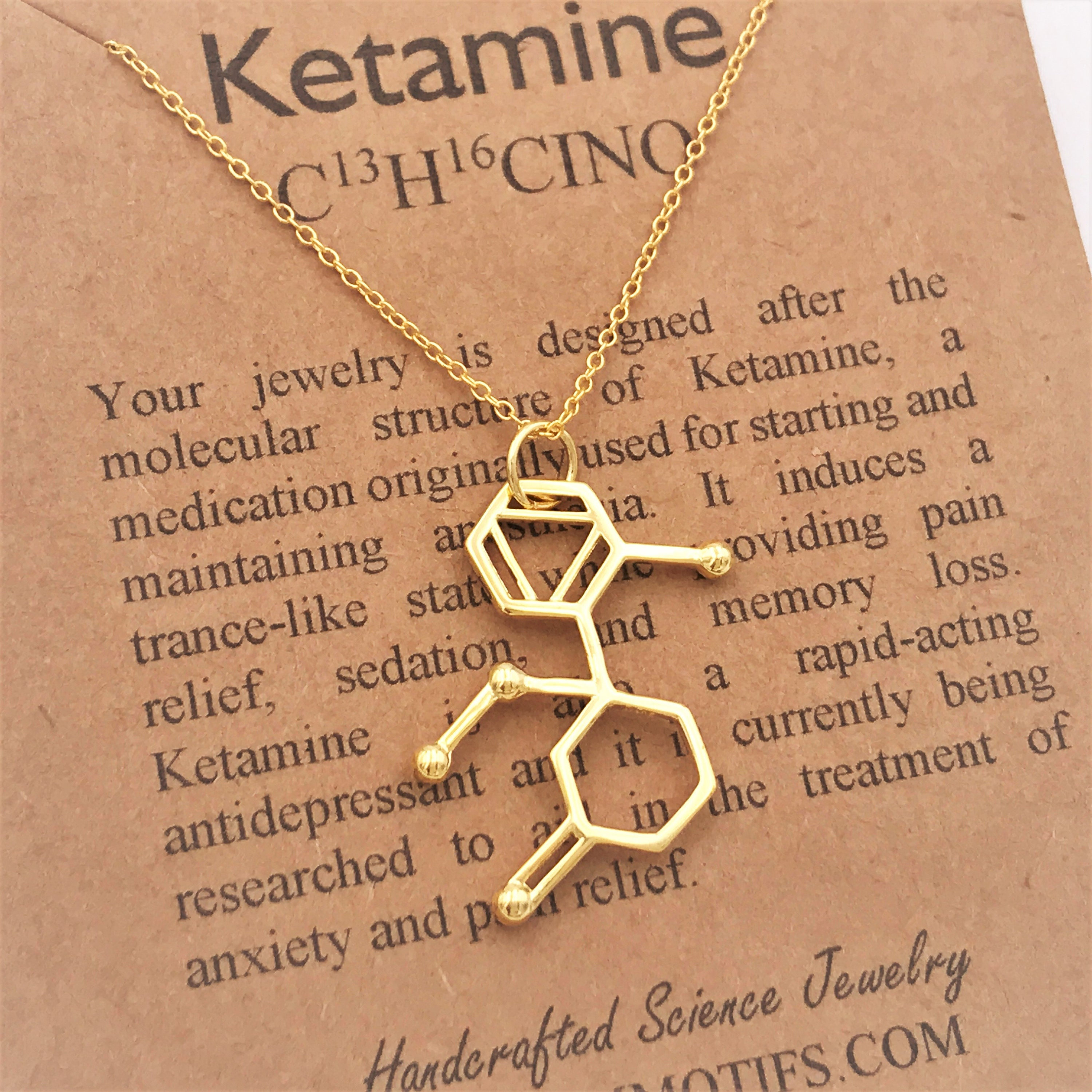 Ketamine Molecule Pendant: Handmade Sterling Silver Science Jewelry - Etsy  Australia
