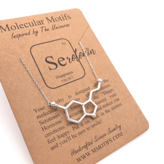 Gran collar de moléculas de serotonina-colgante hecho - Etsy México