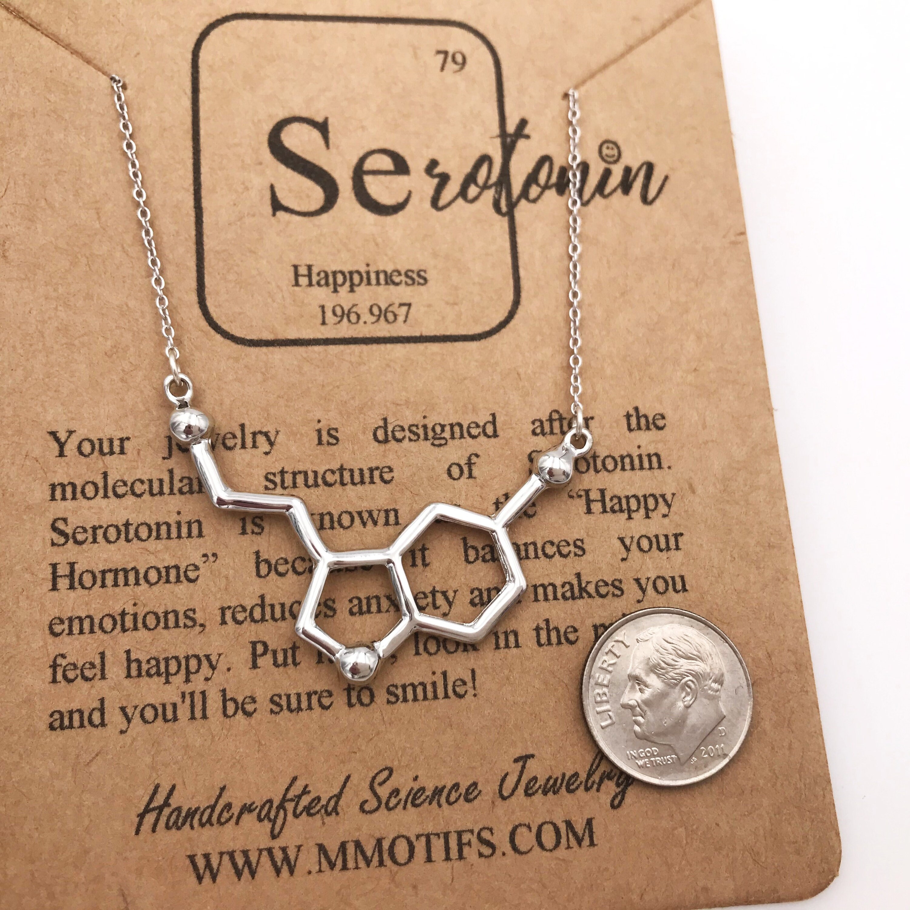 dopamine necklace H | silver – sciencejewelry1824