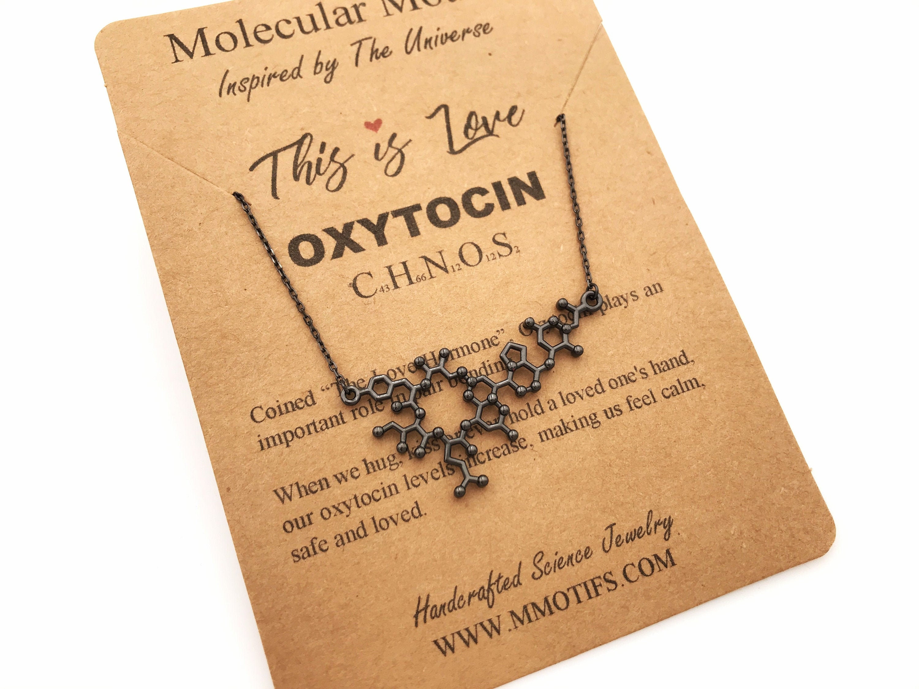 Chaîne 374 Free Ne Fonctionne Plus 2020 Collier de molécule docytocine noire-Molécule - Etsy France