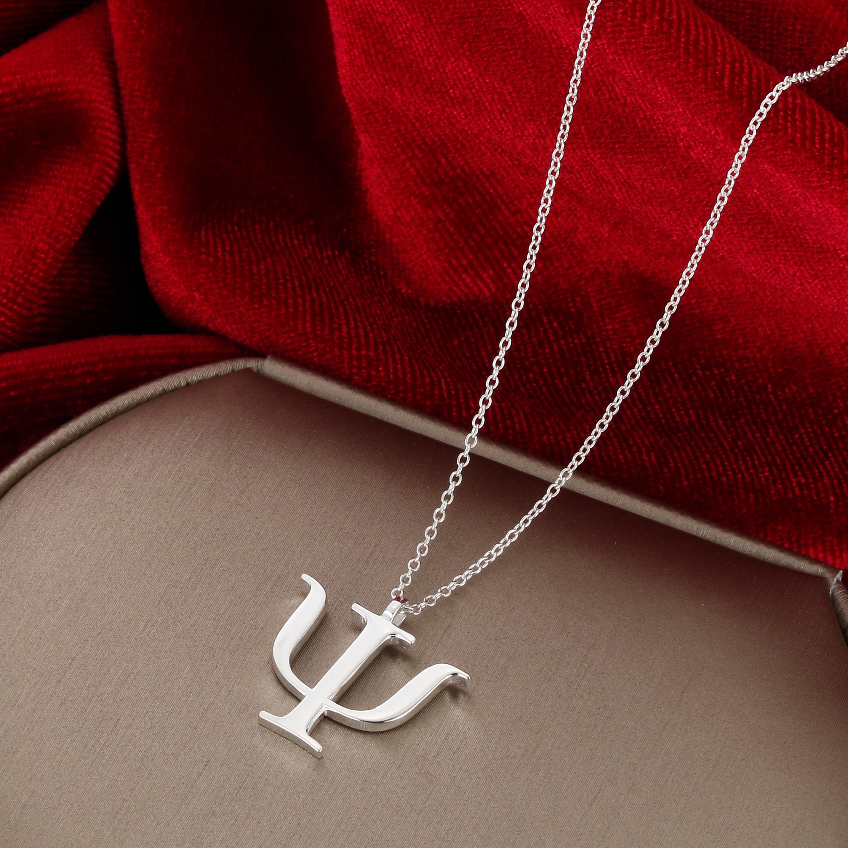 Sterling Silver Psi Ψ Symbol Pendant Necklace-psychology picture
