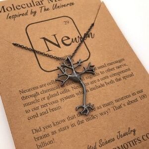 Rose Gold Neuron Necklace-STEM Gift-Tree of Life-Psychology Gift-Science Gift-Science Jewelry-Graduation Gift-Biology Gift-Teacher Gift image 4