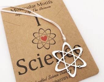 Atom Ornament-Science Christmas Gift-Atom Molecule-Nucleus-Bookmark-Decoration-Gift For Book Lovers-Christmas Gift