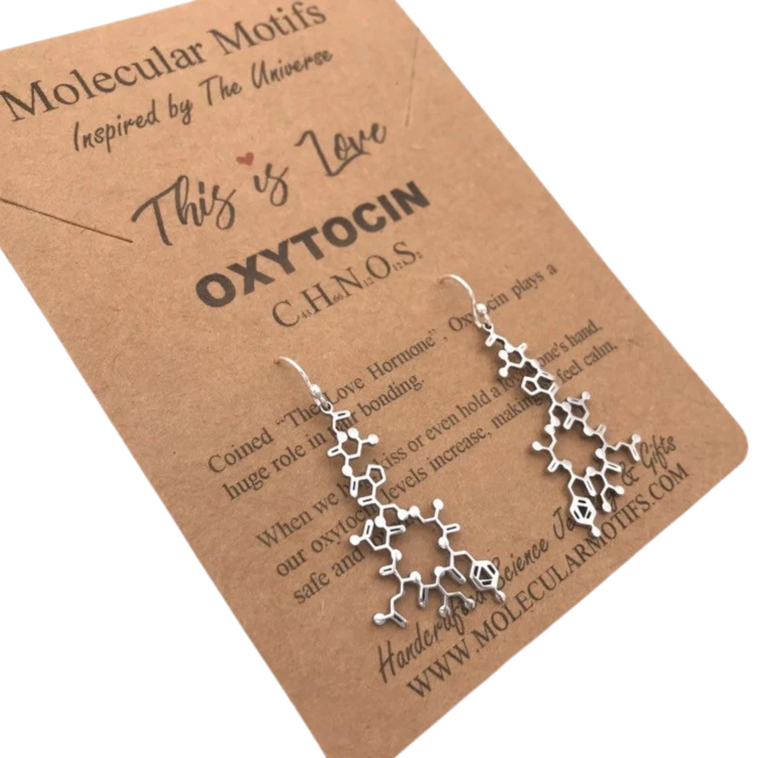 Oxytocin Molecule Earrings,Love,Bonding Molecule,Science Gift,Anniversary Gift,Love Gift,Graduation Gift,SO Gift,Handmade