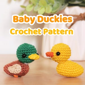 Modèle au crochet bébé canard / canard colvert / canard en caoutchouc Amigurumi PDF téléchargement immédiat
