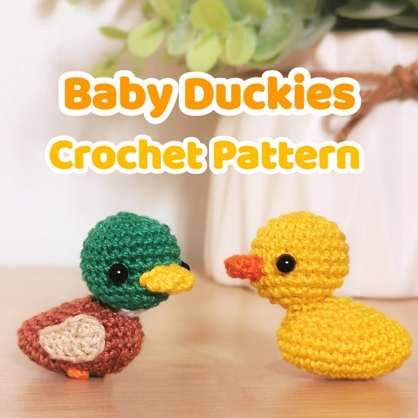 Baby Duck Crochet Pattern / Mallard Duck / Rubber Ducky Amigurumi PDF Instant Download