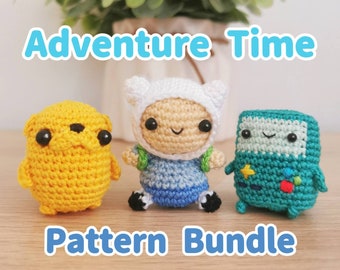 3-in-1 Adventure Time Häkelanleitung Bundle Finn Jake BMO Amigurumi Anleitung Pdf