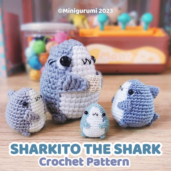 Sharkito the Shark Crochet Pattern | Amigurumi Tutorial | PDF Download
