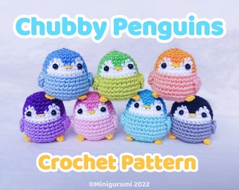 Chubby Penguin Crochet Pattern Amigurumi PDF Digital Download