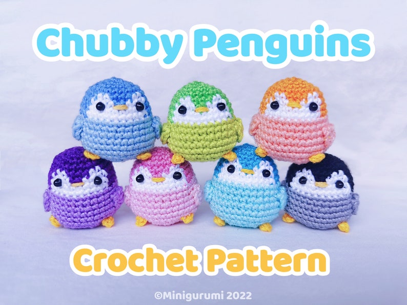 Chubby Penguin Crochet Pattern Amigurumi PDF Digital Download image 1