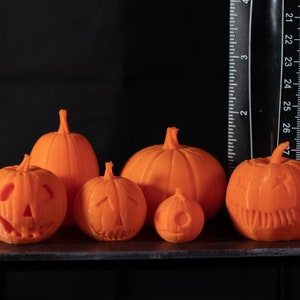 MINIATURE Jack O Lantern 6-pack for Action Figures/dollhouse - Etsy
