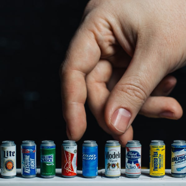 Miniature Beer Can ACCESSORY ONLY for Action Figures/Dollhouse Scale