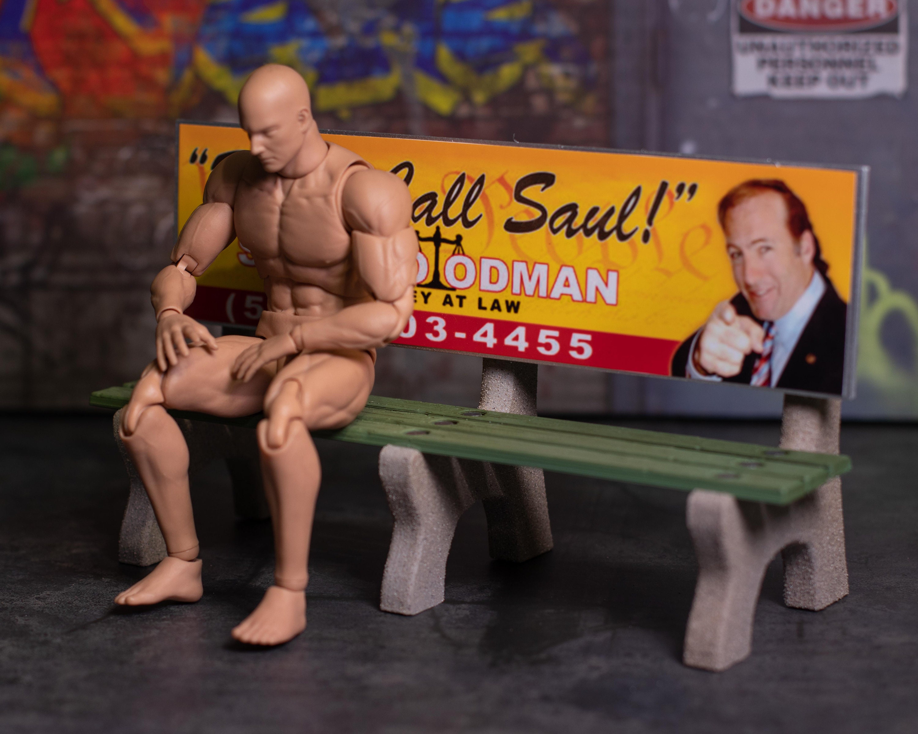 1/6 Scale Saul Goodman (Breaking Bad) Unpainted Resin Head Sculpt