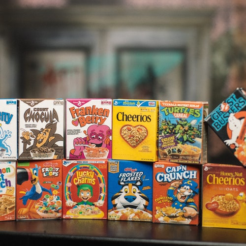 Miniature Cereal Box ACCESSORY ONLY for Action Etsy