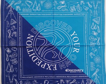 Souvenir Bandana Discovery Expedition 22.5" x 21" inches Cotton, Holiday Gifts